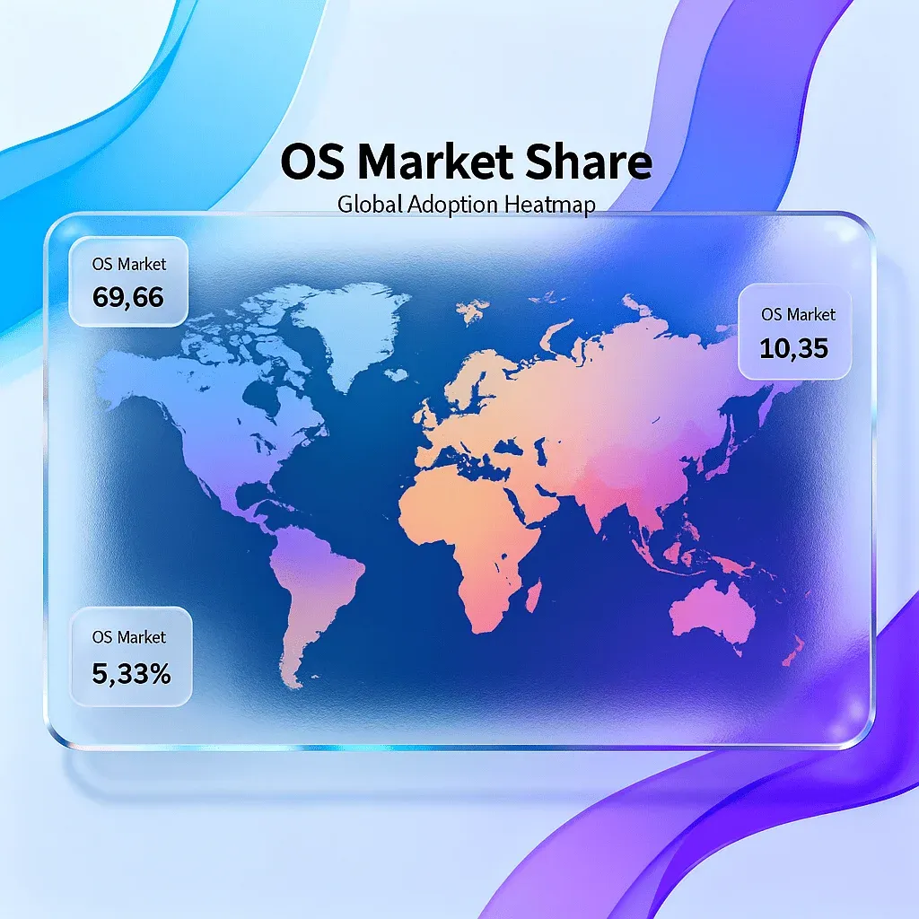 Parts de marché des systèmes d'exploitation desktop début 2026 — analyse StatCounter — SafeITExperts