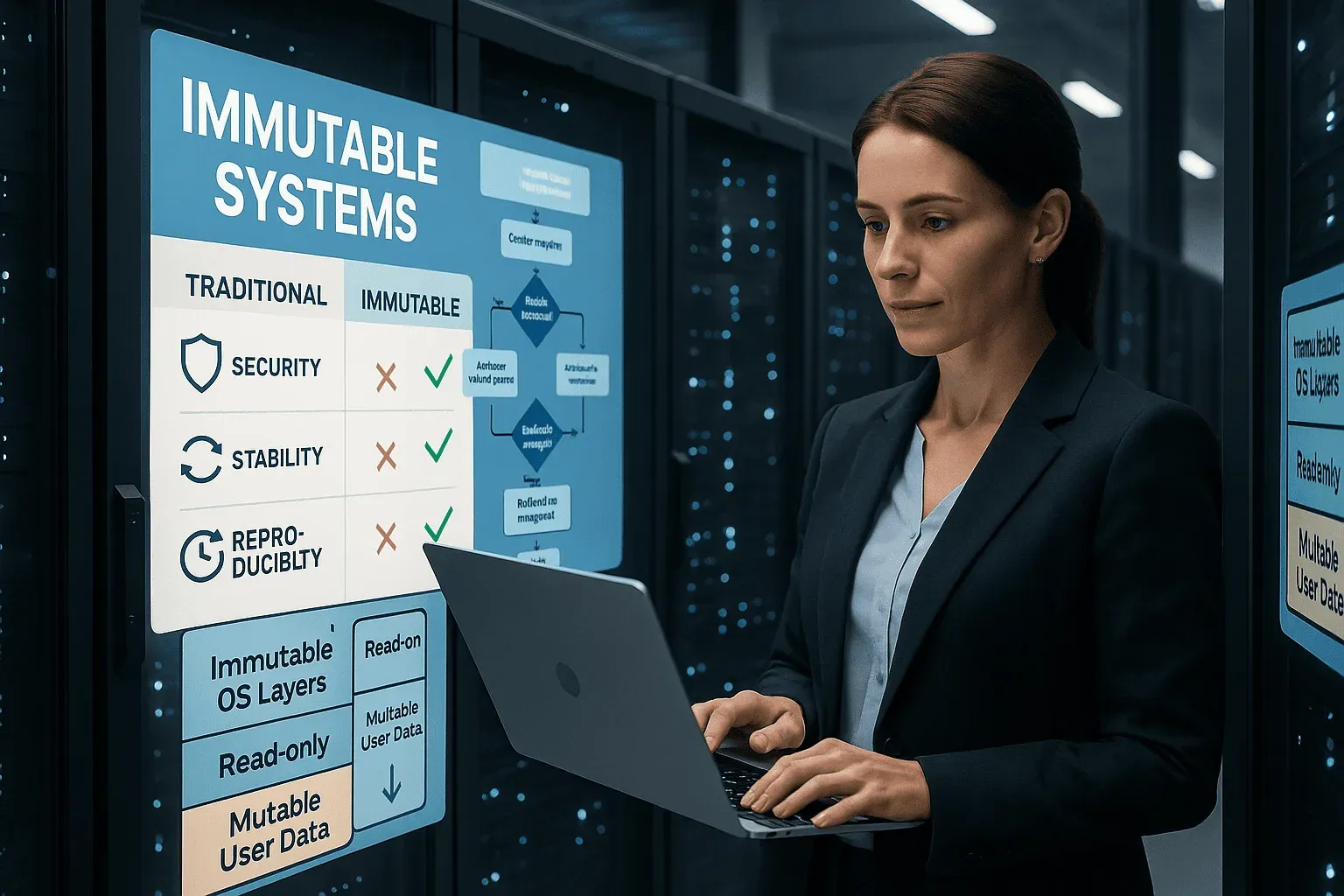 2025 Expert guide on immutable systems: Fedora Silverblue, Vanilla OS, Zero Trust security, edge computing and AI integration. Discover the immutable revolution with updated data and real-world cases.