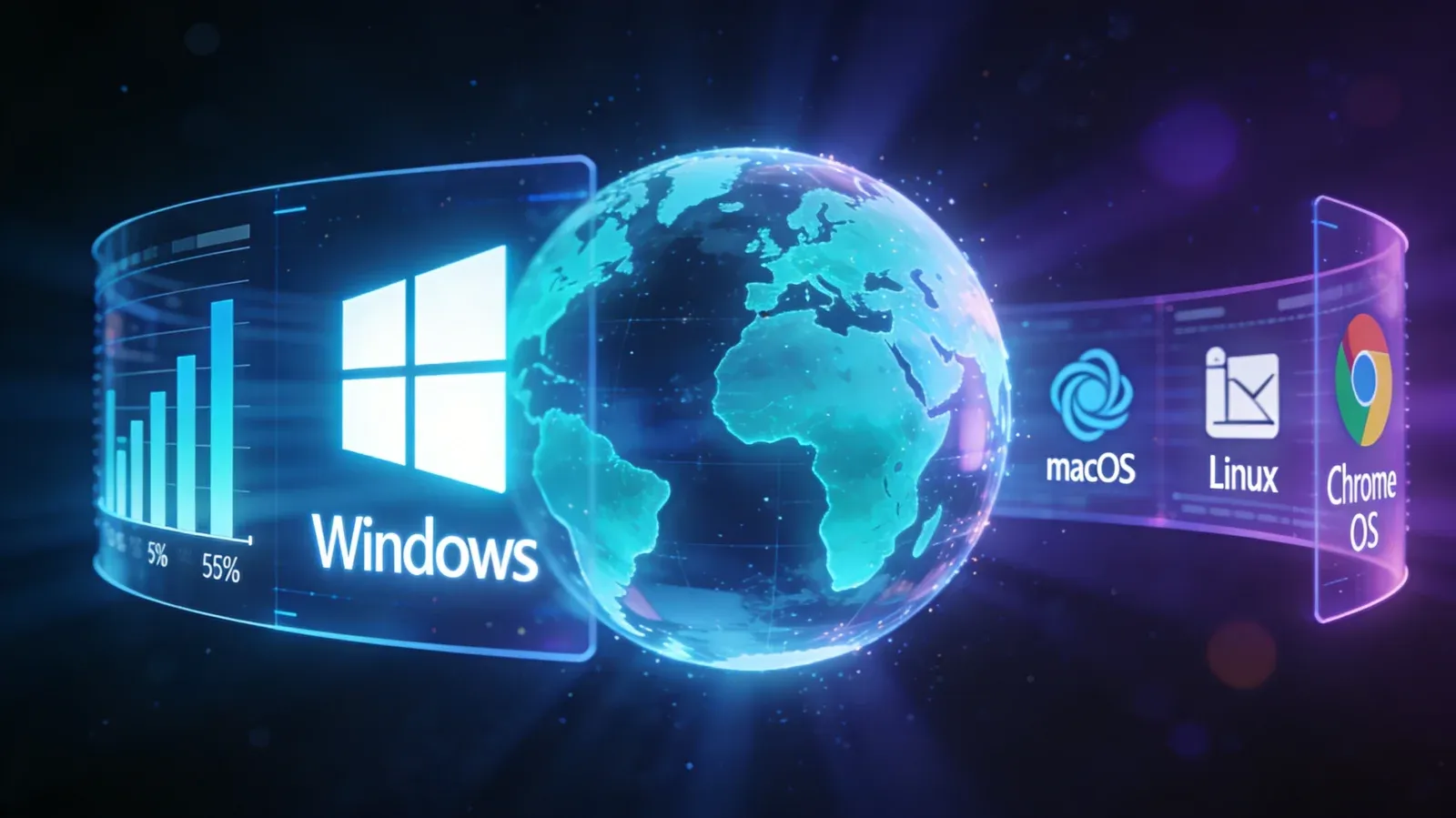 Desktop OS market share early 2026 — StatCounter regional analysis — SafeITExperts